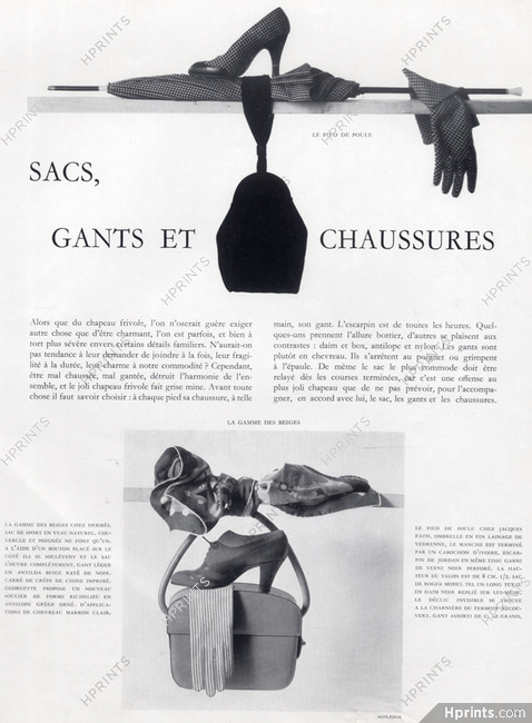 Hermès 1950 La Gamme des Beiges, Handbag, Scarf, Gloves