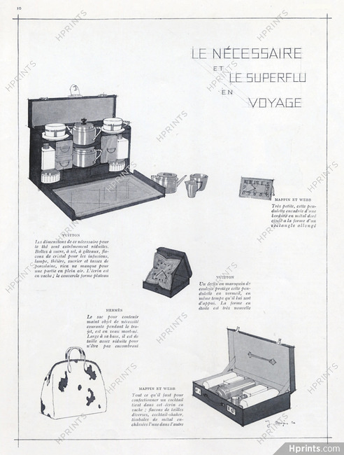 Louis Vuitton 1926 Jean Pages, Suitcase for the Tea, Pendulette
