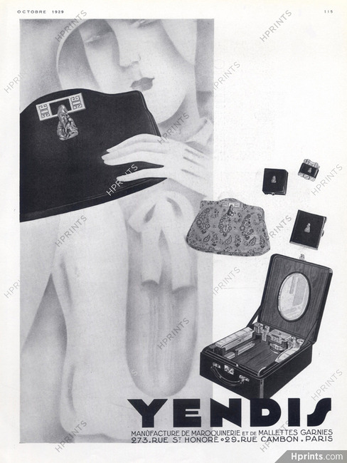 Yendis (Handbags) 1929 Toiletries Bag, Art Deco Style, Lighter