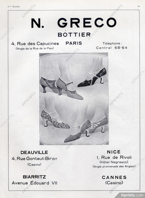 N. Greco (Shoes) 1924 Bottier