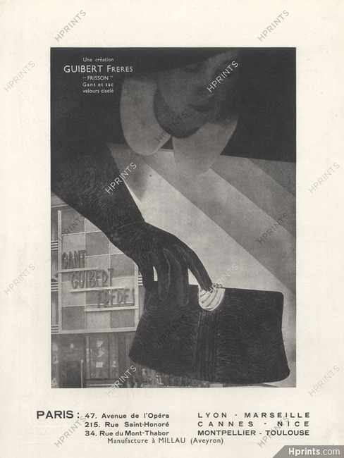 Guibert Frères (Gloves) 1933 Shop, Store, Handbag