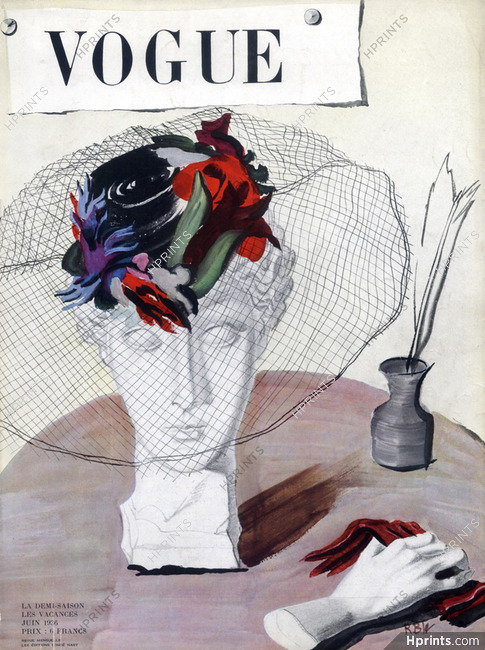 René Bouët-Willaumez 1936 Vogue Original Cover, Louise Bourbon