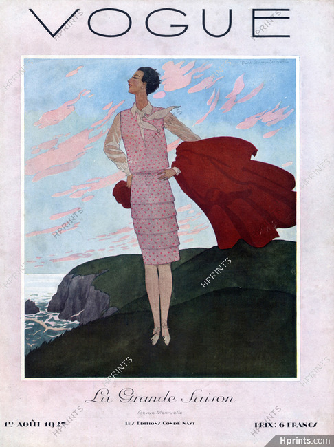 Vogue Cover Août 1927 Pierre Brissaud