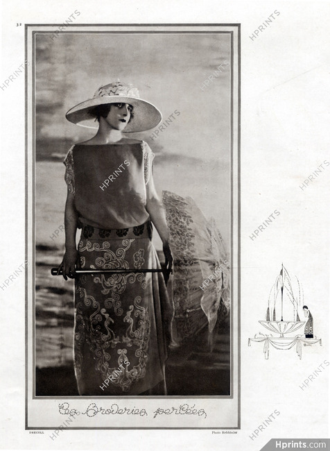 Drecoll 1922 Les Broderies Perlées, Evening Gown, Fashion Photography
