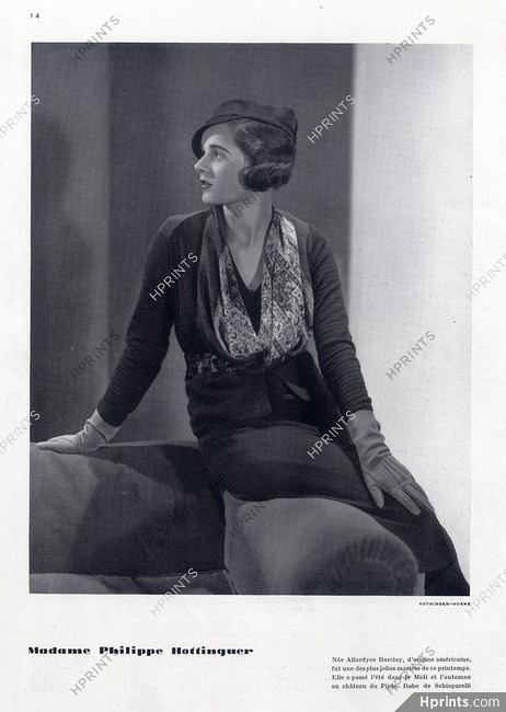 Schiaparelli 1931 Mrs Philippe Hottinguer