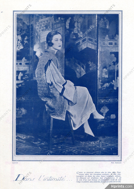 Jeanne Lanvin 1922 Tea-Gown, Kimono, Fashion Photography
