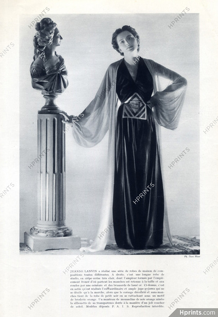 Jeanne Lanvin 1935 Tea-Gown, Fashion Photography, Dora Maar