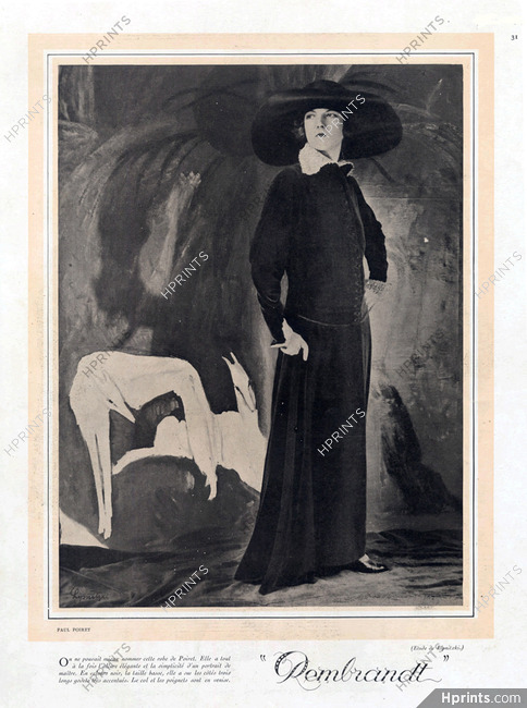 Paul Poiret 1922 Dress Rembrandt Style, Sighthound