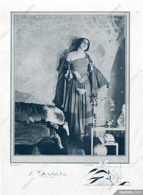 Paul Poiret 1922 L'Orchidée Evening Gown