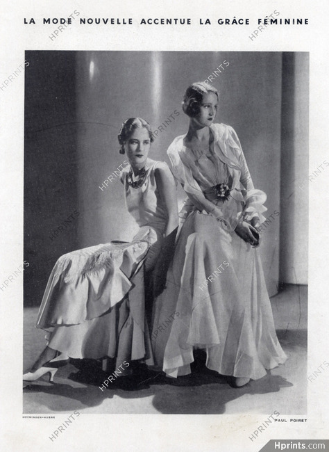 Paul Poiret 1931 Evening Gown, Fashion Photography
