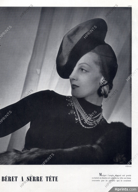 Caroline Reboux 1939 Béret, Fashion Photography