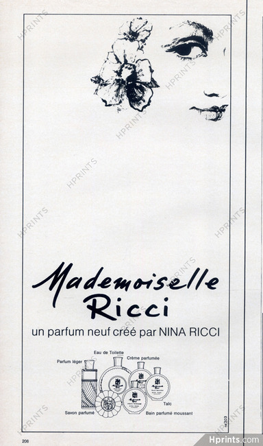 Nina Ricci (Perfumes) 1968 Mademoiselle Ricci
