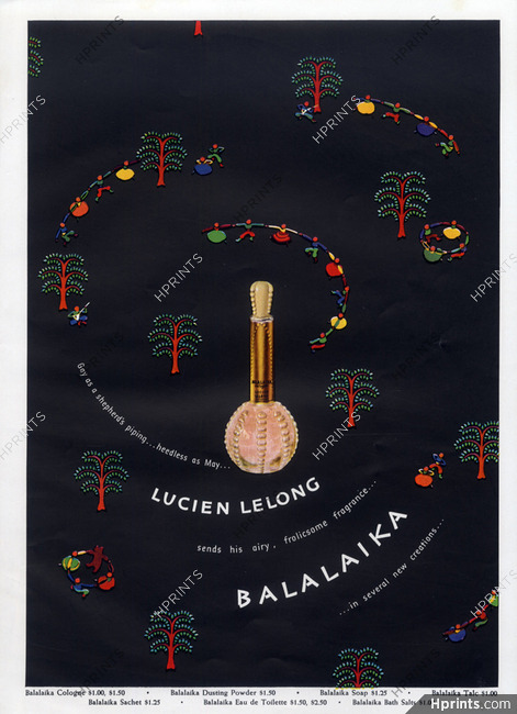Lucien Lelong (Perfumes) 1940 Balalaika
