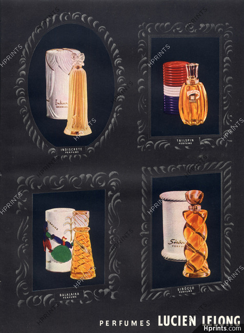 Lucien Lelong (Perfumes) 1943 Indiscret, Tailspin, Balalaika, Sirôcco