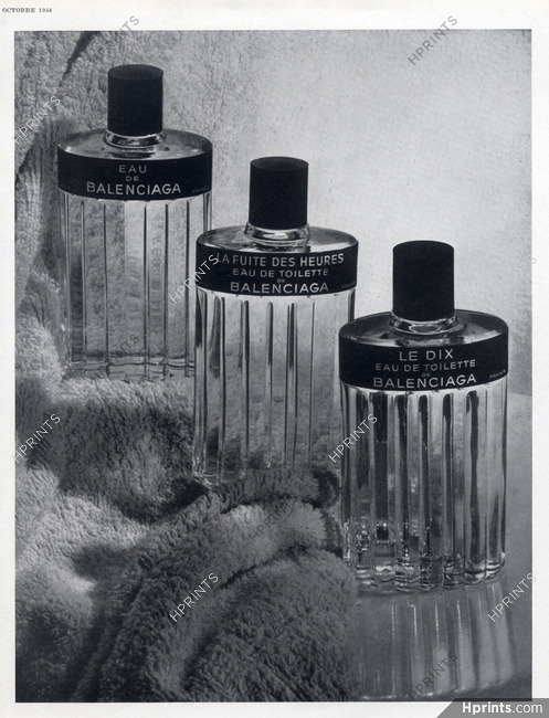 Balenciaga (Perfumes) 1954 Le Dix, La Fuite des Heures