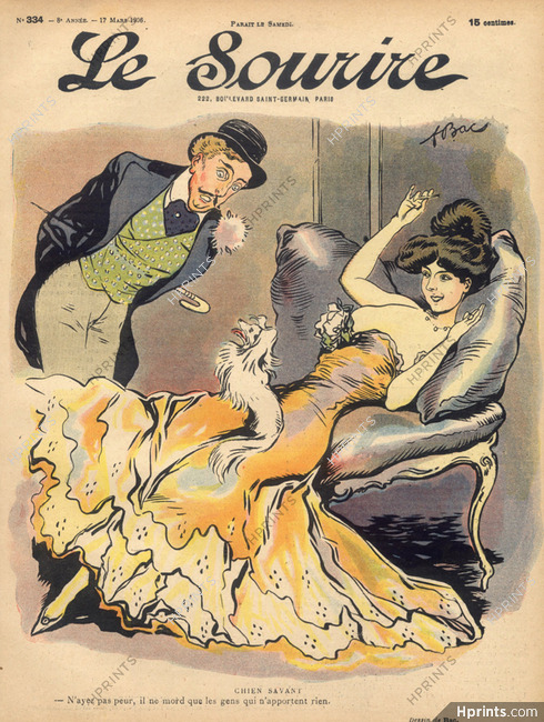 Ferdinand Bac 1906 Performing, Chok Dog, Art Nouveau Style