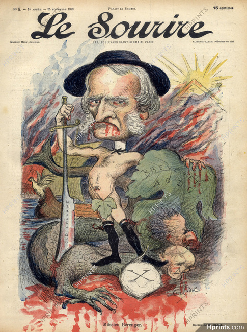 Eugène Cadel 1899 Monsieur Béranger Caricature
