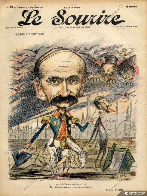 Eugène Cadel 1900 Général Lafaillite, Caricature