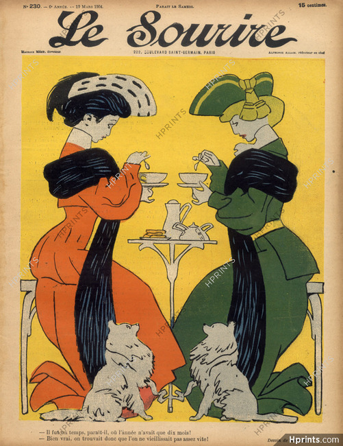 Roubille 1904 The Teatime, Elegant Parisienne
