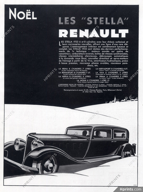 Renault (Cars) 1932 Stella