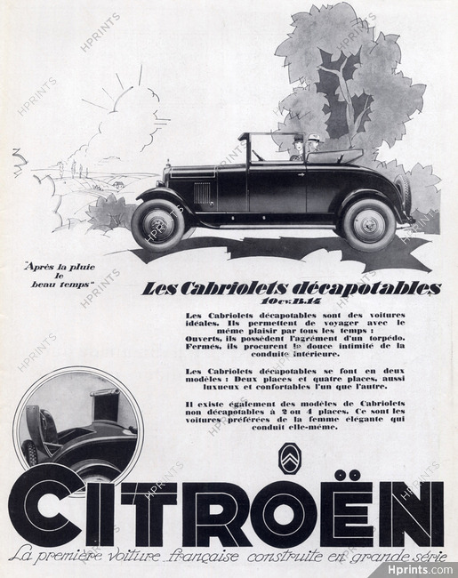 Citroën (Cars) 1928 Cabriolet Décapotable