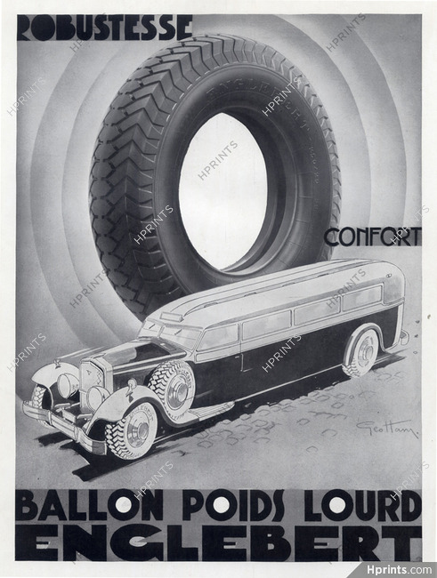 Englebert (Tyres) 1933 Autobus, Geo Ham Truck, Van