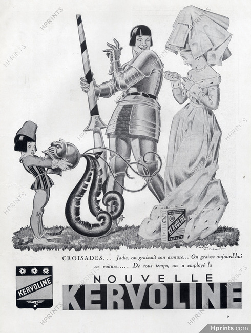 Kervoline (Motor Oil) 1933 René Vincent, Armour, Medieval Costumes