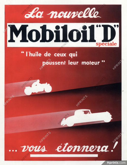 Mobiloil (Motor Oil) 1933