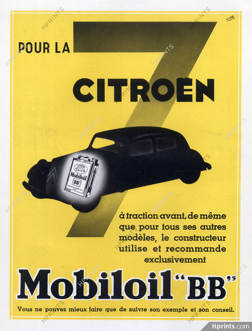 Mobiloil (Motor Oil) 1935 Citroën