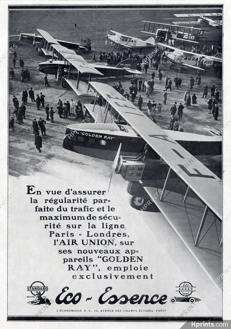 Standard (Motor Oil) 1929 Golden Ray Airplane