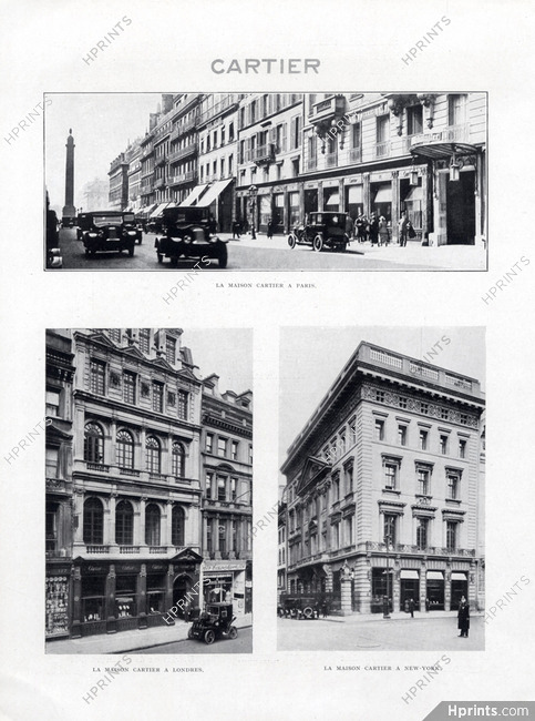 Cartier 1923 Rue de la Paix Paris, Londres, New-York, Shop Window