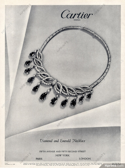 Cartier (Jewels) 1948 Diamond and Emerald Necklace