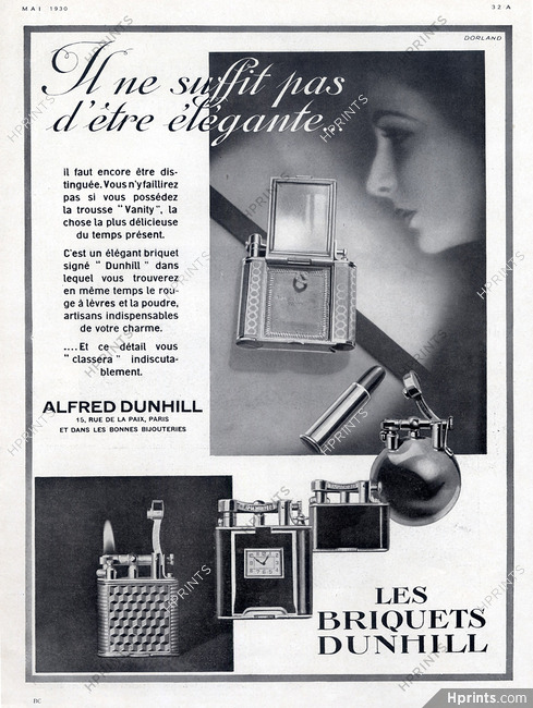 Alfred Dunhill 1930 Lighters, Vanity, Powder Box