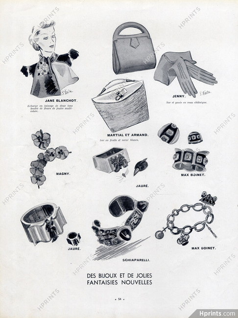 Max Boinet (Jewels) 1937 Bracelets Rings, Schiaparelli, Magny, Jauré...