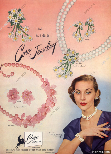 Tectonic besværlige entusiastisk Coro (Jewelry) 1951 Necklaces, Earrings — Advertisements