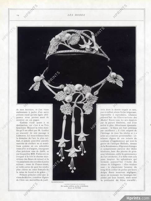 Vever (Jewels) 1905 Parure de Fuchsias, Art Nouveau Style