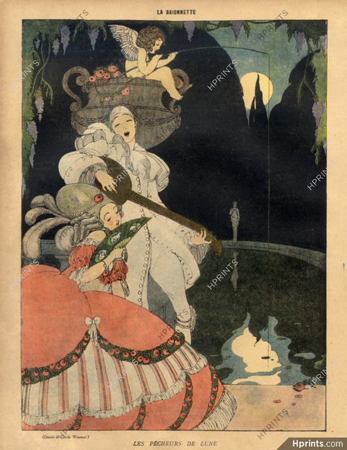 Gerda Wegener 1918 Fisherman of the Moon, Pierrot 18th Century Costumes