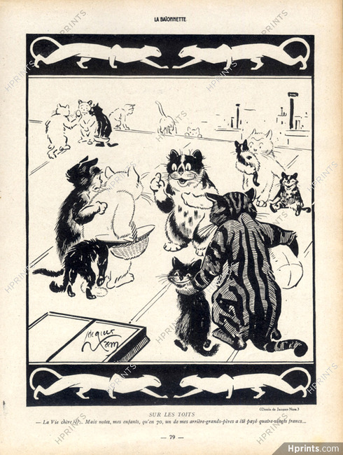 Jacques (Lehmann) Nam 1916 Sur les Toits, Cats