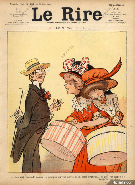 Louis Morin 1908 Le Monocle, Hatters