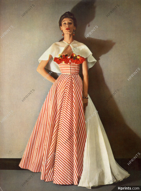 Grès (Germaine Krebs) 1953 Evening Gown, Photo Pottier, Staron, Lajoinie
