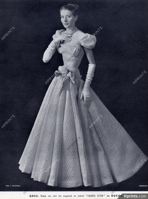 Grès (Germaine Krebs) 1954 Evening Gown, Photo Seeberger