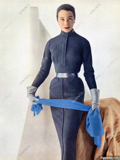 Givenchy 1952 Bettina, Winter Dress, Photo Tabard