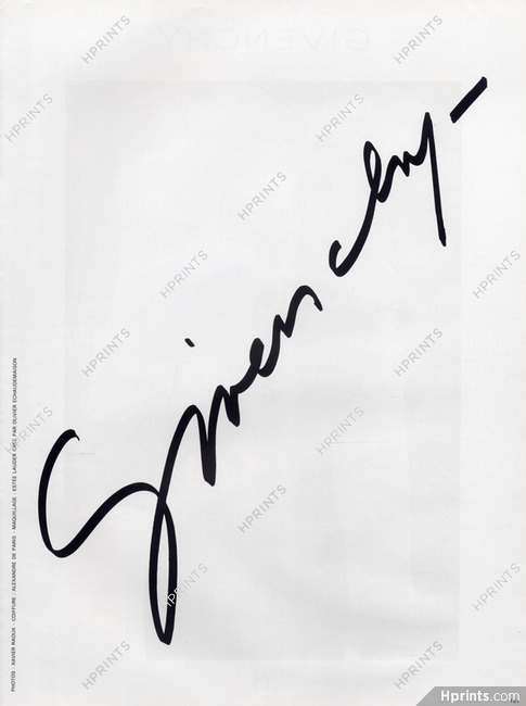 Givenchy 1985 Design Label, Autograph