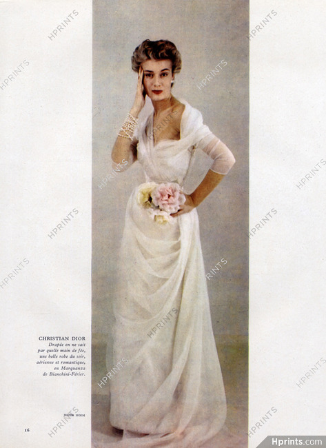 Christian Dior 1952 Photo Jesper Hoem, Evening Gown