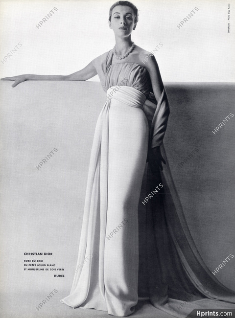 Christian Dior 1953 Evening Gown, Photo Guy Arsac, Hurel