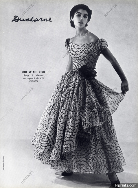 Christian Dior 1953 Summer Dress, Photo J. Decaux, Ducharne