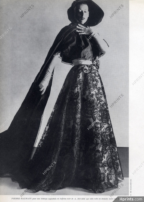 Pierre Balmain 1951 Evening Gown, Photo P.de Harambure