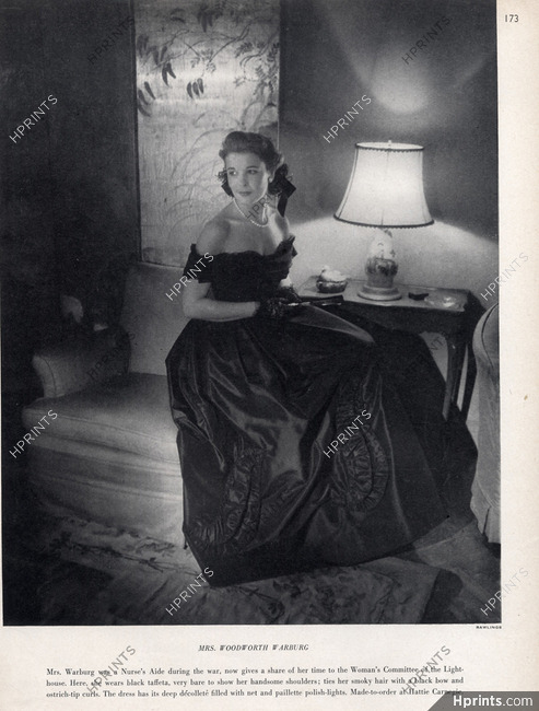 Hattie Carnegie 1946 Evening Gown, Photo John Rawlings