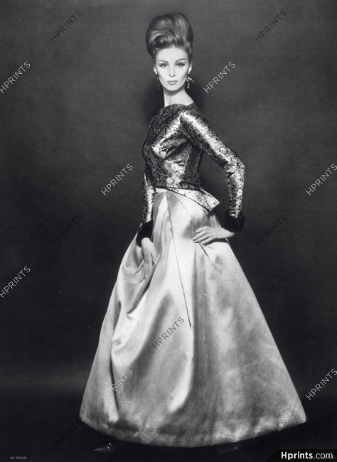 Carven 1955 Evening Gown, Photo R. de Vassal