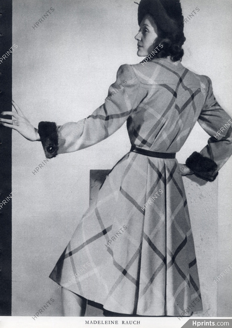 Madeleine de Rauch 1945 Winter Coat, Fashion Photography
